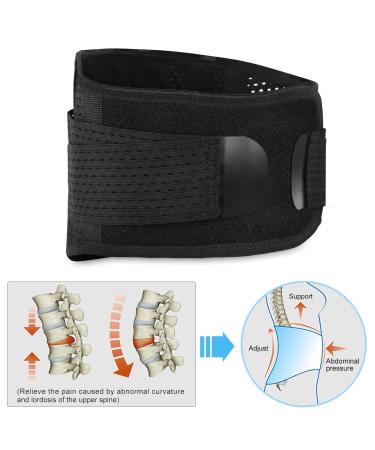 Yosoo Lower Back Lumbar Support Brace Belt with 4 Steel Stabilizers Double Adjustable Compression Straps and Wide Lumbar Support Area Work for Lifting Office Working Driving (L 30"-44" Belly) - Buy Online on GoSupps.com