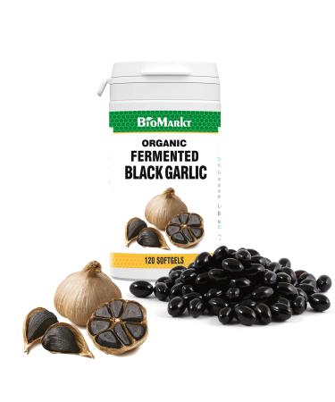 Organic Aged Black Garlic, Bioavailable Soft Capsules, Wholesome, Reduced Odor (120 Count) 120 Count (Pack of 1)