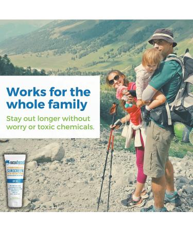Waxhead Zinc Oxide Sunscreen - Biodegradable Zinc Sunscreen for Sensitive Skin - EWG Rated 1 (4 oz) - Buy Online on GoSupps.com