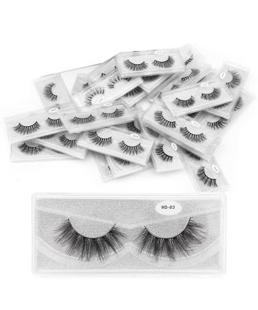 Buy 9D-03 Natural Look Fluffy Eyelash Extensions | CNYYLASH Professional Handmade False Eyelashes Set - 3 Pairs with Portable Boxes - Buy Online on GoSupps.com