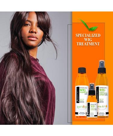 Premium Human Hair Wig Shampoo & Conditioner Set - 3 Pack for Silkiness Shine & Freshness | Prevent Dryness - 7 fl oz & Travel Size - Buy Online on GoSupps.com