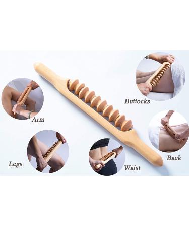 Mikako Wooden Therapy Massage Roller Stick for Colombian Maderotherapy | Lymphatic Drainage & Muscle Relief Tool - Buy Online on GoSupps.com