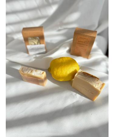Soanna Set of 2 Handmade Lemongrass Soaps | Natural Ingredients | Beige | International Shipping - Buy Online on GoSupps.com