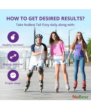 NuBest Tall Fizzy - Bone Strength Immunity Digestive Health for Kids Age 4+ & Teens | Probiotic Calcium Magnesium from Red Marine Algae Vitamins | 10 Orange Effervescent Tablets | 2 Weeks Supply 10 Count (Pack of 1) - Buy Online on GoSupps.com