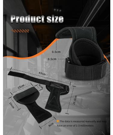 Train Aid Strength Training Leather Lifting Straps | Fitness Bodybuilding & Weightlifting Grip Aids | Gym Accessories for Men & Women - Black - Buy Online on GoSupps.com