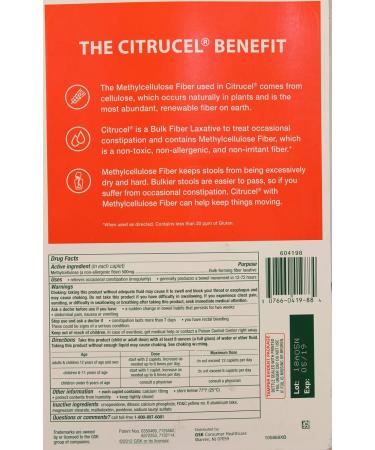 Yeegfey Citrucel Methylcellulose Fiber Therapy - 240 Caplets for Irregularity - Buy Online on GoSupps.com