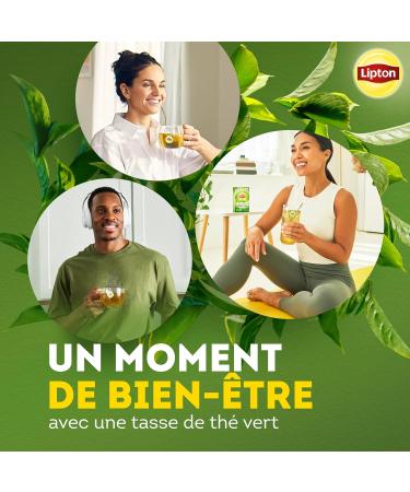 Lipton Green Tea Green Tea from Asia Cold or Hot Infusion Mint Taste Freshness 100% Natural Origin Ingredients 30 sachets - Buy Online on GoSupps.com