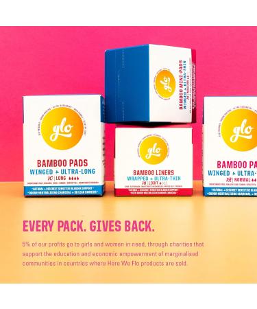 Glo Organic Bamboo Incontinence Liners - Biodegradable & Plastic Free - 16 Count - Buy Online on GoSupps.com