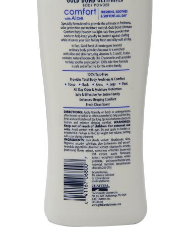 Gold Bond Ultimate Comfort Body Powder Aloe & Chamomile 10oz (Pack of 4) - Moisture Absorbing Formula - Buy Online on GoSupps.com