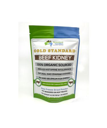 GRASSLAND NUTRITION 100% Organic Australian Beef Kidney (Freeze Dried) - High in B12 and Selenium DAO (120G Powder)