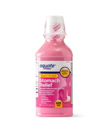 Equate - Stomach Relief Regular Strength Pink Liquid 525 mg 16 Ounce