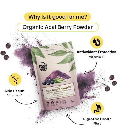 Organic Acai Berry Powder 50g - Natural Antioxidant for Skin Health | Earth's Basket - Buy Online on GoSupps.com
