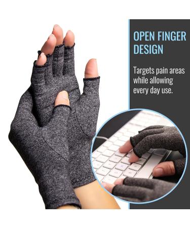Arthritis Compression Gloves for Pain Relief | Reduce Swelling & Stiffness | FSA & HSA Eligible | Unisex Joint Pain Relief (Large - Buy Online on GoSupps.com
