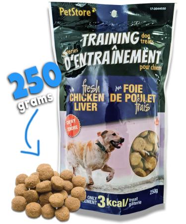 PetStore Dog Treats for Training with 100% Natural Chicken Liver Chewy Small Dogs Medium Dogs Large Dogs Dog Training Treats. The Perfect High Value Training Reward | 250g