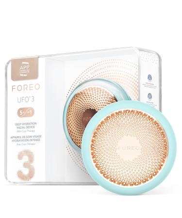 FOREO UFO 3 Deep Face Moisturiser - 5-in-1 Facial Spa - Red Light Warming Cooling Face Massage Anti Aging - Face Mask Skin Care - Arctic Blue