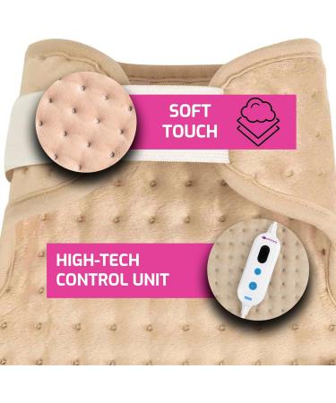 Buy Pekatherm SS35TD Electric Heating Pillow for Neck & Back 56x39 cm 100W 3 Temperature Levels | Soft Polyester Thermal Relief | International Shipping Available - Buy Online on GoSupps.com