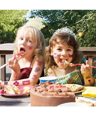 Y2K 2000 Temporary Tattoos - 96PCS for Teen Girls Birthday Party Decor & Supplies - Pink Cute Gifts for Classroom Prizes & Themed Events - Buy Online on GoSupps.com