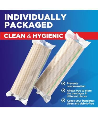 Premium Elastic Bandage Wrap 6" (2pk) - Strong Compression Self-Closing & Reusable for Legs Knee Abdomen & Lymphedema - Ideal Body Wrap - Buy Online on GoSupps.com