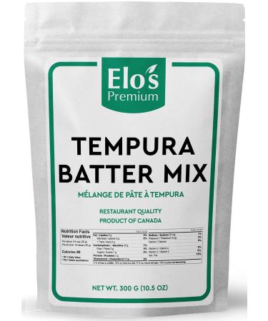 Elo s Premium Tempura Batter Mix (300g) | Proudly Made in Canada |Japanese Shrimp Batter Fish Fry Seasoned Coating for Seafood and Vegetables | Authentic Asian Fluffy Flour| No MSG and Added Colour