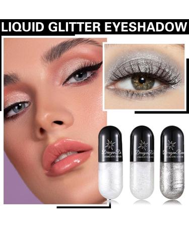 Buy CAHIUYOA 3PCS Liquid Glitter Eyeshadow Eyeliner Set - Metallic High Pigment Shiny Makeup for Sparkly Eye Looks - International Shipping Available - Buy Online on GoSupps.com