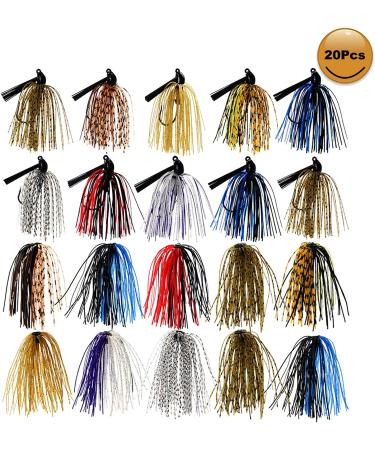 Croch Bass Jigs Set Fishing Jigs and Jigs Skirts (20pcs) - Buy Online on GoSupps.com