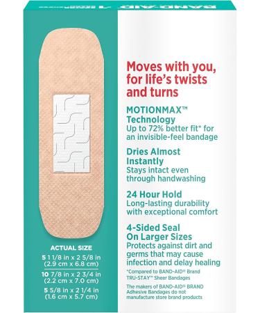 Band-Aid Skin-Flex Adhesive Bandages - Flexible First Aid for Cuts & Scrapes - 20 ct | Ideal for Fingers Hands & Knees - Buy Online on GoSupps.com