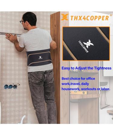 THX4Copper Lumbar Support Belt for Sciatica Pain Relief | Adjustable & Breathable Back Bandage - Perfect for Sports (1 Piece M) - Buy Online on GoSupps.com