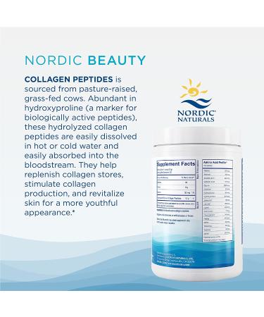 Nordic Naturals Beauty Collagen Peptides Unflavored 10.6 oz - Enhance Skin Health - Buy Online on GoSupps.com
