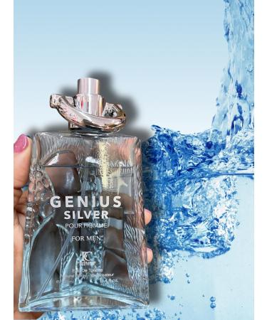 GENIUS SILVER EAU DE TOILETTE 3.4 FL. Oz. Woody Aromatic fragrance for men. - Buy Online on GoSupps.com