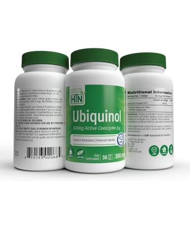Ubiquinol 300mg 30 Softgels - Enhanced Absorption CoQ10 - Kaneka Ubiquinol - 30 Count - Buy Online on GoSupps.com