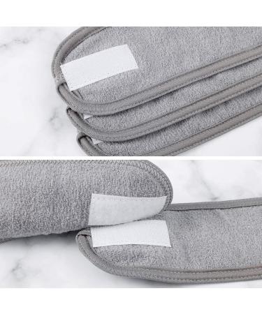 Whaline Spa Facial Headband Make Up Wrap Head Terry Cloth Headband Adjustable Towel for Face Washing Shower Facial Mask 2 Pieces (Gray Black) - Buy Online on GoSupps.com