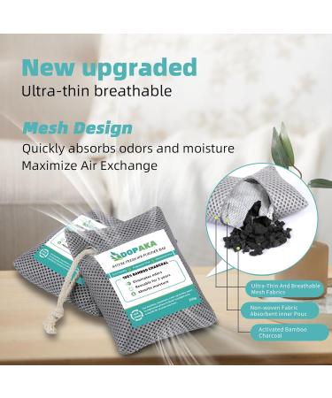 Natural Air Purifier Bags - Bamboo Charcoal Odor Absorbers & Moisture Eliminators | 12 Pack (6x200g + 6x75g) for Closet Shoes & Cars - Buy Online on GoSupps.com