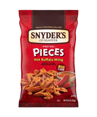 Snyder's of Hanover Pretzel Pieces Hot Buffalo Wing 8 Ounce (Pack of 6)