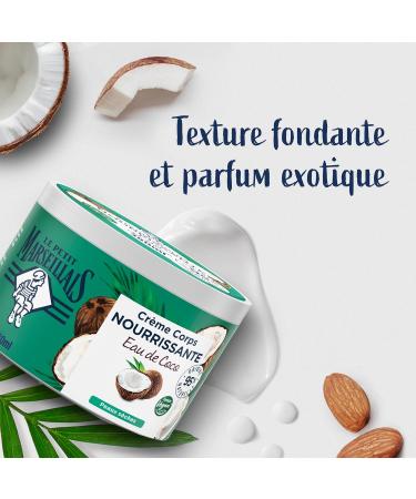 The Little Marseillais | Coconut Water Nourishing Body Cream (380ml jar) Moisturizing cream for dry skin Vegan formula 95% of natural origin - Buy Online on GoSupps.com