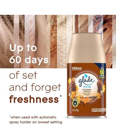 Glade Automatic Spray Refill, Air Freshener for Home and Bathroom, Cashmere Woods, 6.2 Oz, 2 Count - Buy Online on GoSupps.com