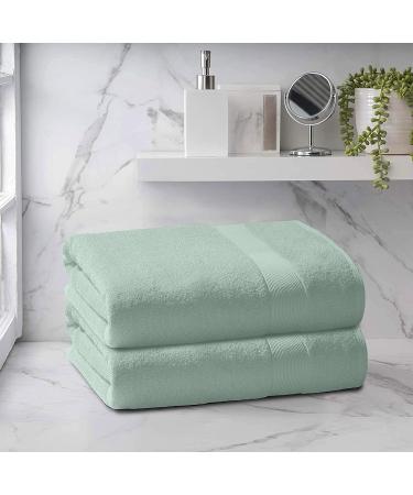 Belizzi Home Premium Cotton Oversized Bath Sheet 2 Pack 35x70 - Sea Green - Buy Online on GoSupps.com