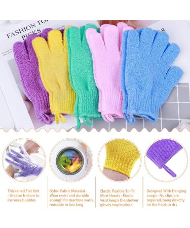 Buy Anezus Exfoliating Gloves 6 Pairs Shower Scrub Bath Loofah for Women | Dead Skin Remover in 6 Colors - Buy Online on GoSupps.com