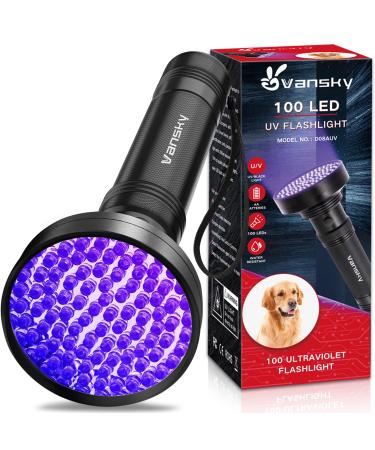 UV Light Blacklight Ultraviolet Torch Bright 100 LED UV Torch Flashlight 395nm Dry Cats/Dog Urine Stain Detectors Curing UV Resin UV Black Light Torch OCD Cleaning Finding Golf Balls/Scorpions Black-100led - Buy Online on GoSupps.com