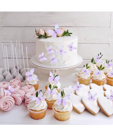 72 Edible Tortendeco Butterflies for Cake Decoration - Purple Muffin & Birthday Decor - Buy Online on GoSupps.com