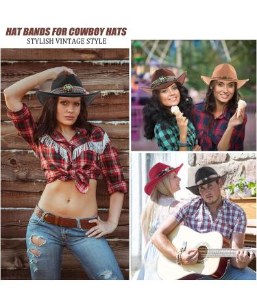 Homiton 5Pcs Handmade Ethnic Cowboy Hat Bands for Straw, Felt, Fedora, and Panama Hats - Buy Online on GoSupps.com