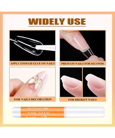 ANYINS Nail Glue 10PCS - Strong Adhesive for Press on Acrylic Nails - Buy Online on GoSupps.com