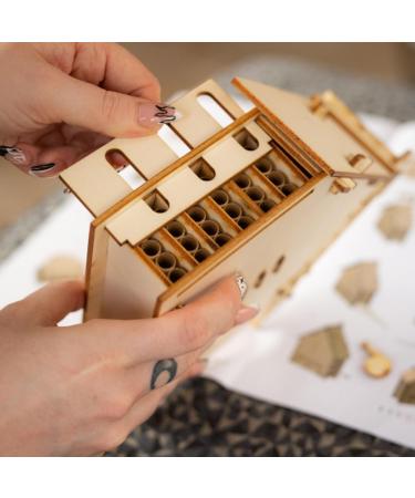 DIY Solitary Bee Hotel Kit Make your own home for wild bees. Bee-friendly gift for nature lover. 190 x 215 x 70mm - Buy Online on GoSupps.com