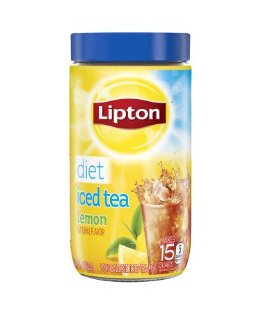 Lipton Diet Iced Tea Mix, Lemon, Makes 15 Quarts (Pack of 2) 4.4 Ounce (Pack of 2)