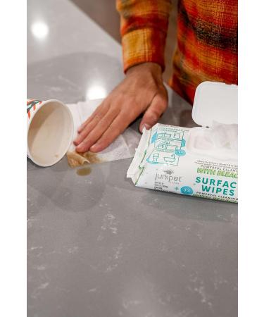 Surface Wipes with Bleach - All-Purpose 72 Count | Fresh Scent Lint Free Durable Cleaner for Kitchen Bathroom & Office - Buy Online on GoSupps.com
