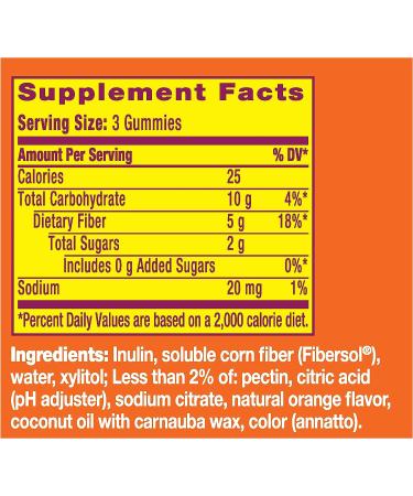 Metamucil Sugar-Free Orange Fiber Gummies - 5g Prebiotic Plant Based Blend - 120 Count - Buy Online on GoSupps.com