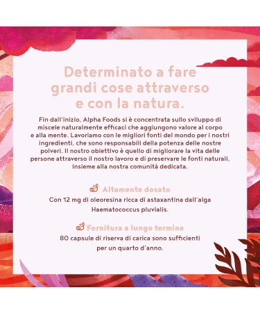 12mg Astaxanthin High Strength Antioxidant Supplement - Haematococcus Pluvialis - 60 Vegan Softgels - GMO Free - Alpha Foods - Buy Online on GoSupps.com