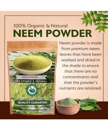 Neem Leaf Powder 8.8 OZ 100% Pure Azadirachta Indica | Traditional Ayurvedic Herb for Skin, Immune, and Detox Support 8.8 Ounce (Pack of 1) - Buy Online on GoSupps.com