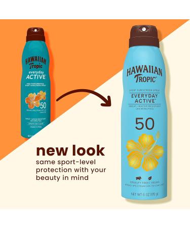 Hawaiian Tropic Everyday Active Spray Sunscreen SPF 50 Twin Pack and Weightless Hydration Face Sunscreen SPF 30 Travel Size - Buy Online on GoSupps.com