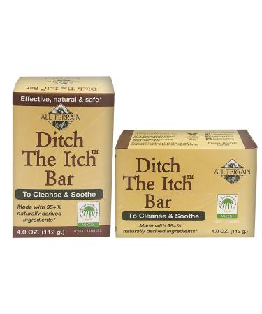 All Terrain Ditch The Itch Bar Soap 4oz to Cleanse & Soothe Itchy Irritated Skin (Pack of 2)
