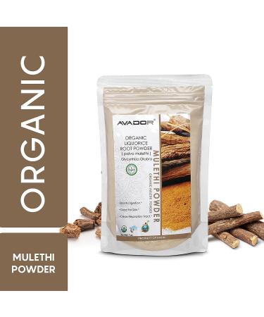 Avador Organic Mulethi Powder 200g | Licorice Powder USDA Certified | Non GMO & Gluten Free - Buy Online on GoSupps.com